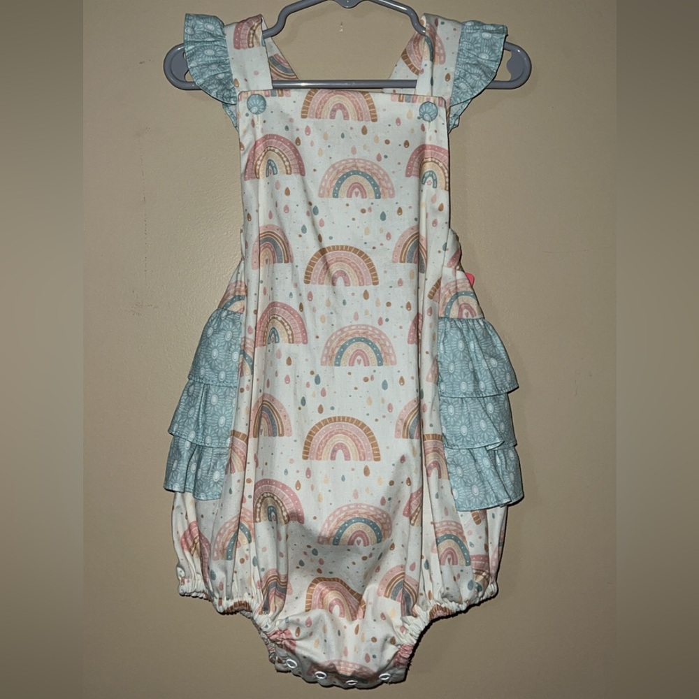 Ricrac & Ruffles Toddler Romper, Size 3T